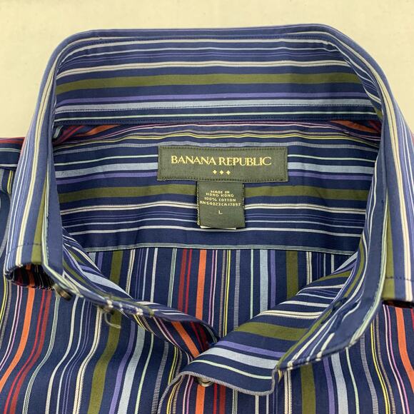 Banana Republic Multicolored Striped Button Down Shirt - Picture 6 of 7